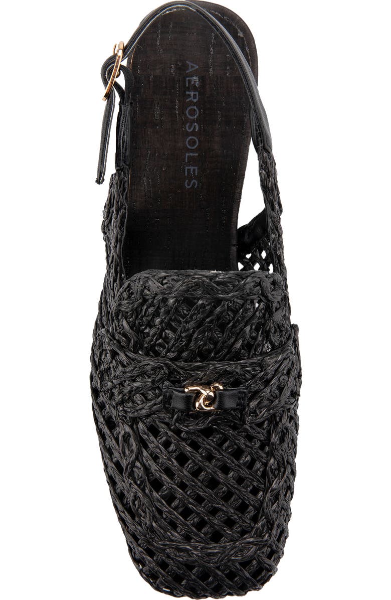 Aerosoles Santiago Raffia Platform Slingback Clog, Alternate, color,