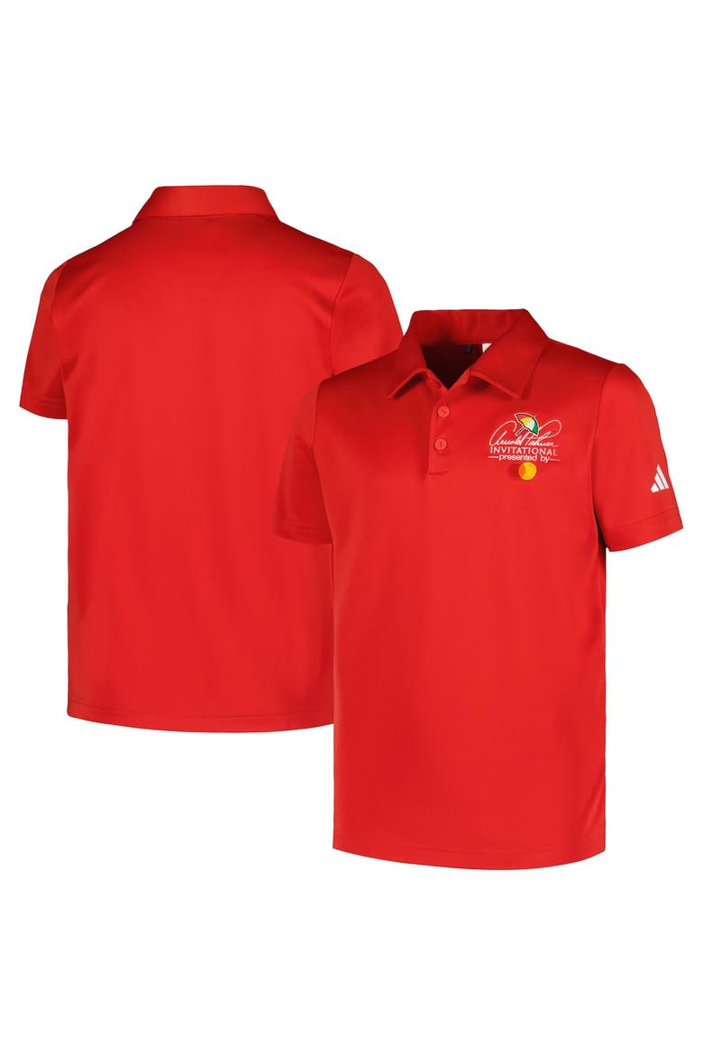 Youth adidas Red Arnold Palmer Invitational Performance Polo, Alternate, color, Red