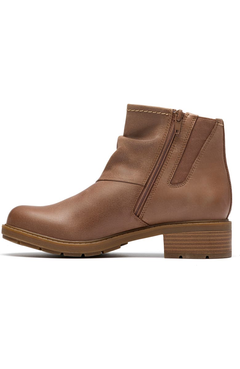 Clarks<sup>®</sup> Hearth Sofia Ankle Boot, Alternate, color, Dark Sand Leather