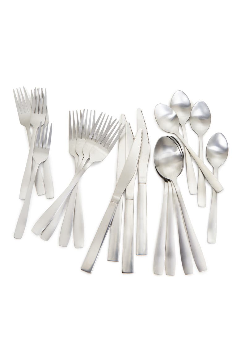 Taper Flatware Set - 20 Piece Set, Alternate, color, SILVER