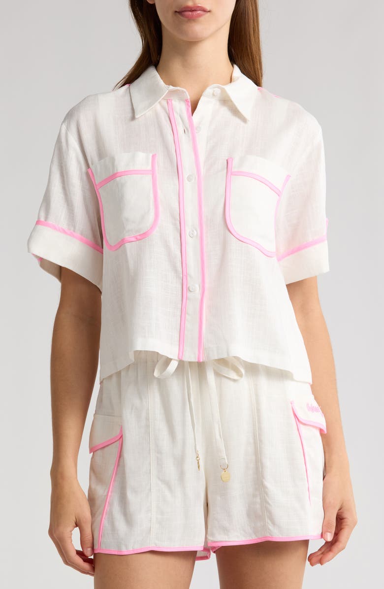 Kulani Kinis Crop Cover-Up Shirt, Alternate, color, 