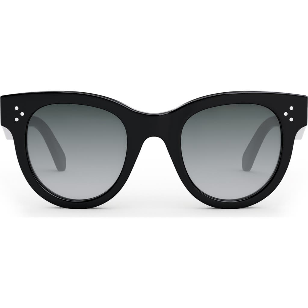 CELINE Bold 3 Dots 48mm Square Sunglasses in Shiny Black /Gradient Smoke  product