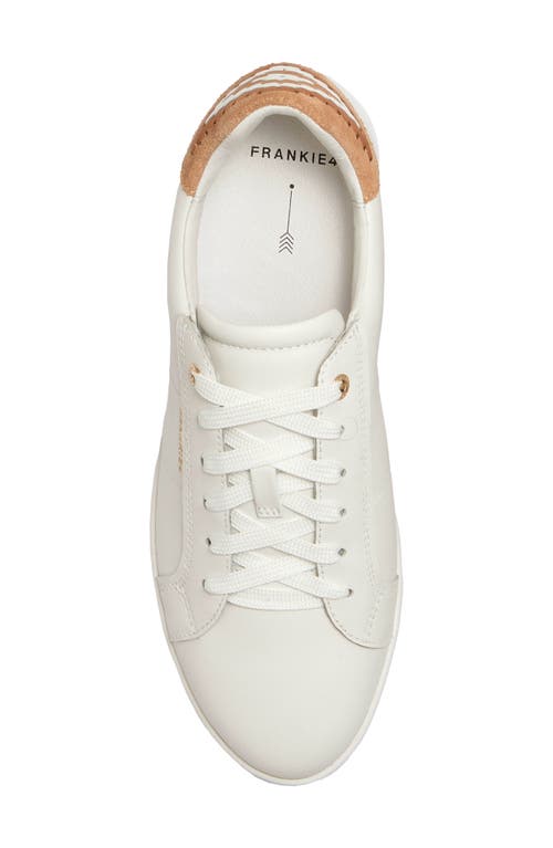 Frankie4 Jackie V Leather Sneaker In White/tan Mix