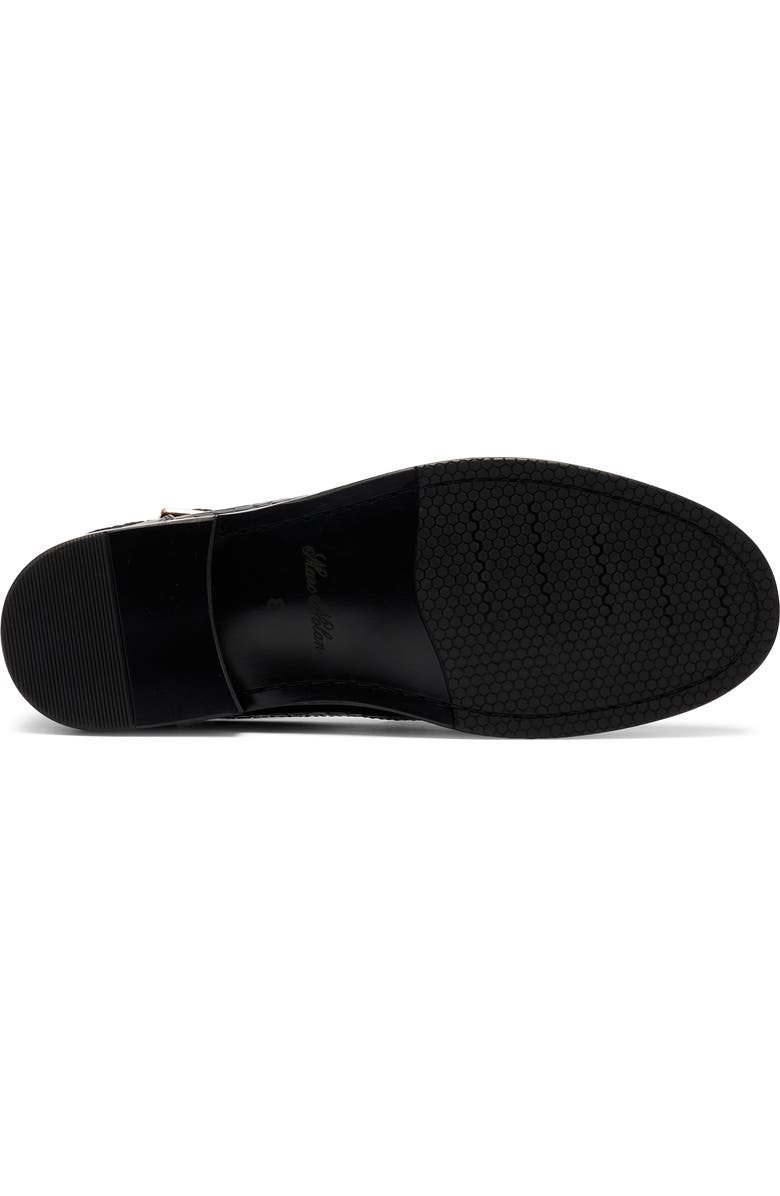 MARC NOLAN Mariner Croc Embossed Leather Fisherman Sandal, Alternate, color, Black Croc