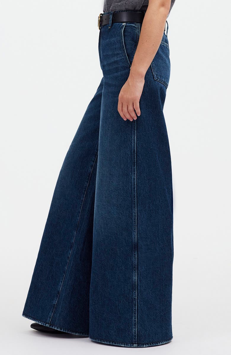 Madewell Wide Sweep Denim Jeans, Alternate, color, Poplaski Wash