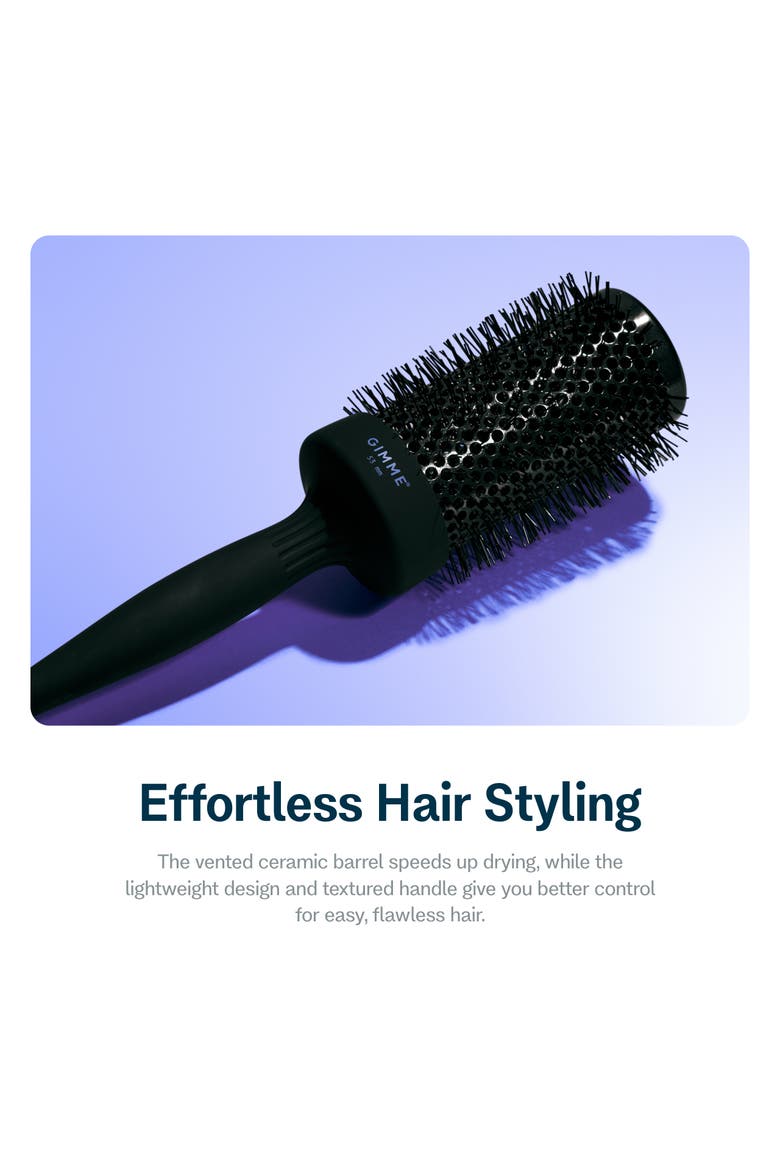 Large 53mm Thermal Round Brush, Alternate, color, Black