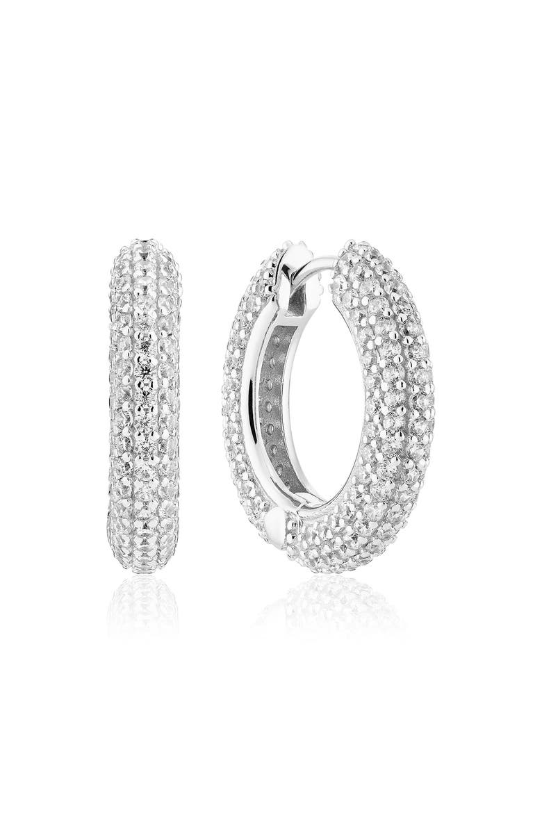 Earrings Carrara Medio, Main, color, Sterling Silver