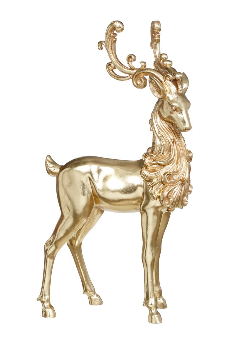 Baroque Standing Deer, Main, color, Gold
