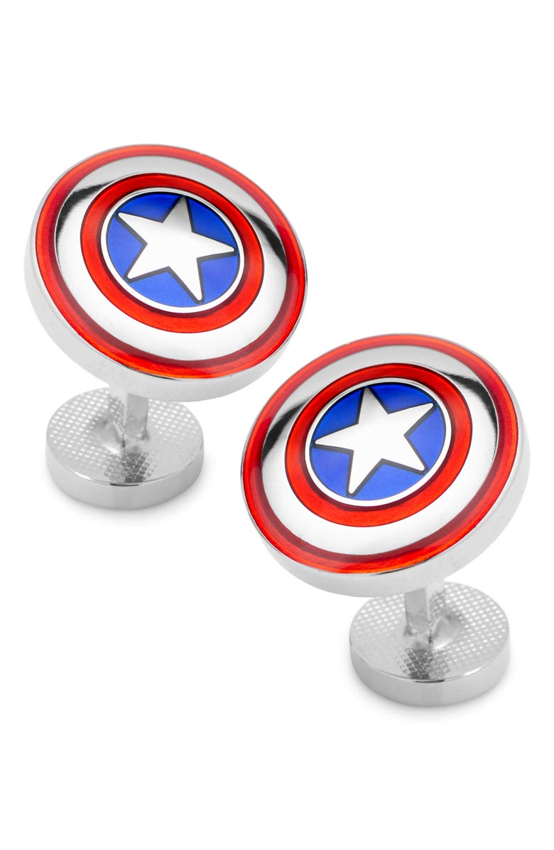 Cufflinks, Inc. Captain America Cuff Links, Main, color, Multi