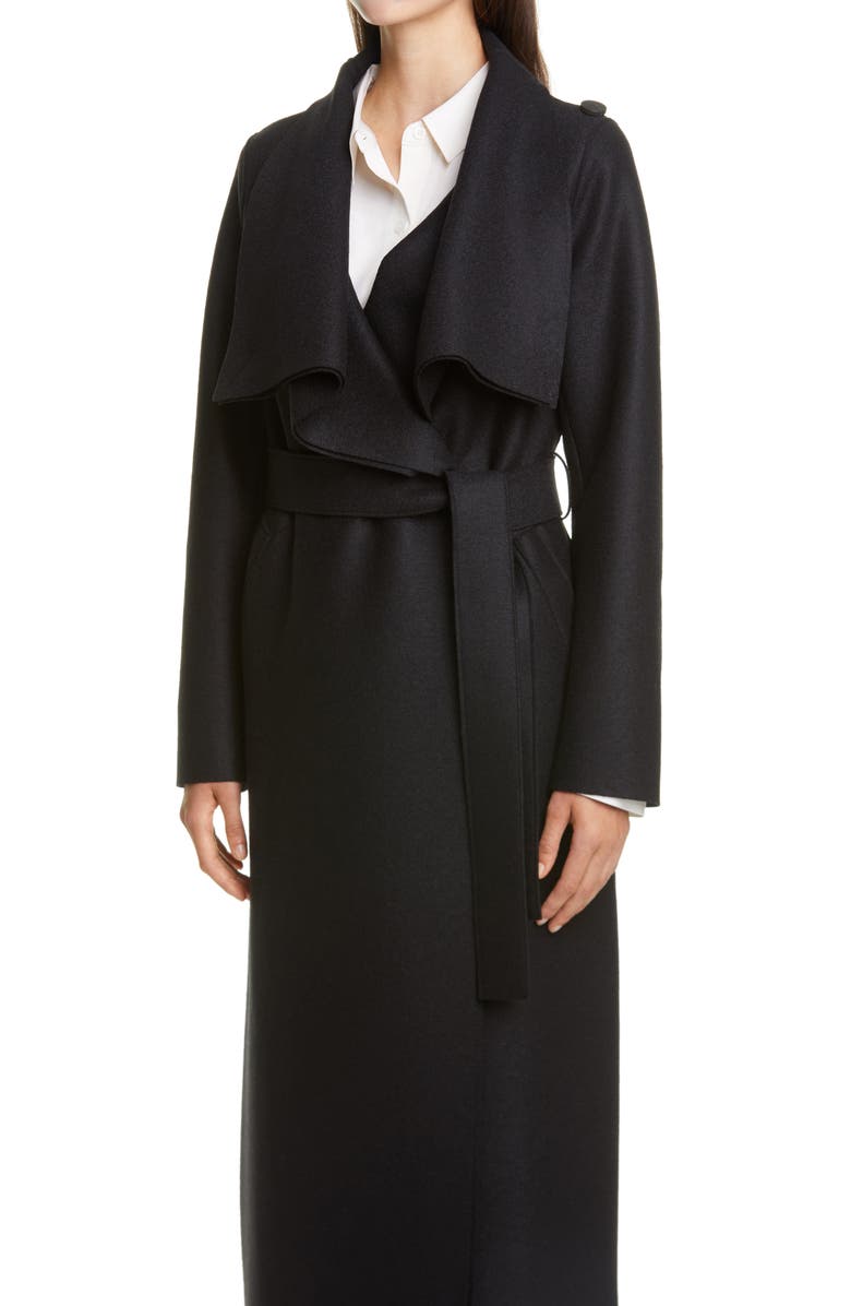 Harris Wharf London Volcano Belted Wool Coat, Alternate, color, 