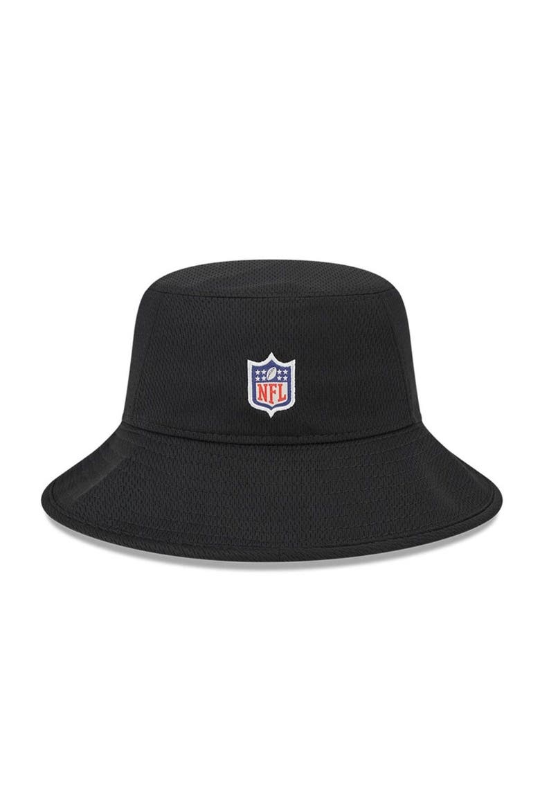 Men's New Era  Black Carolina Panthers 2023 NFL Training Camp Stretch Bucket Hat, Alternate, color, Black