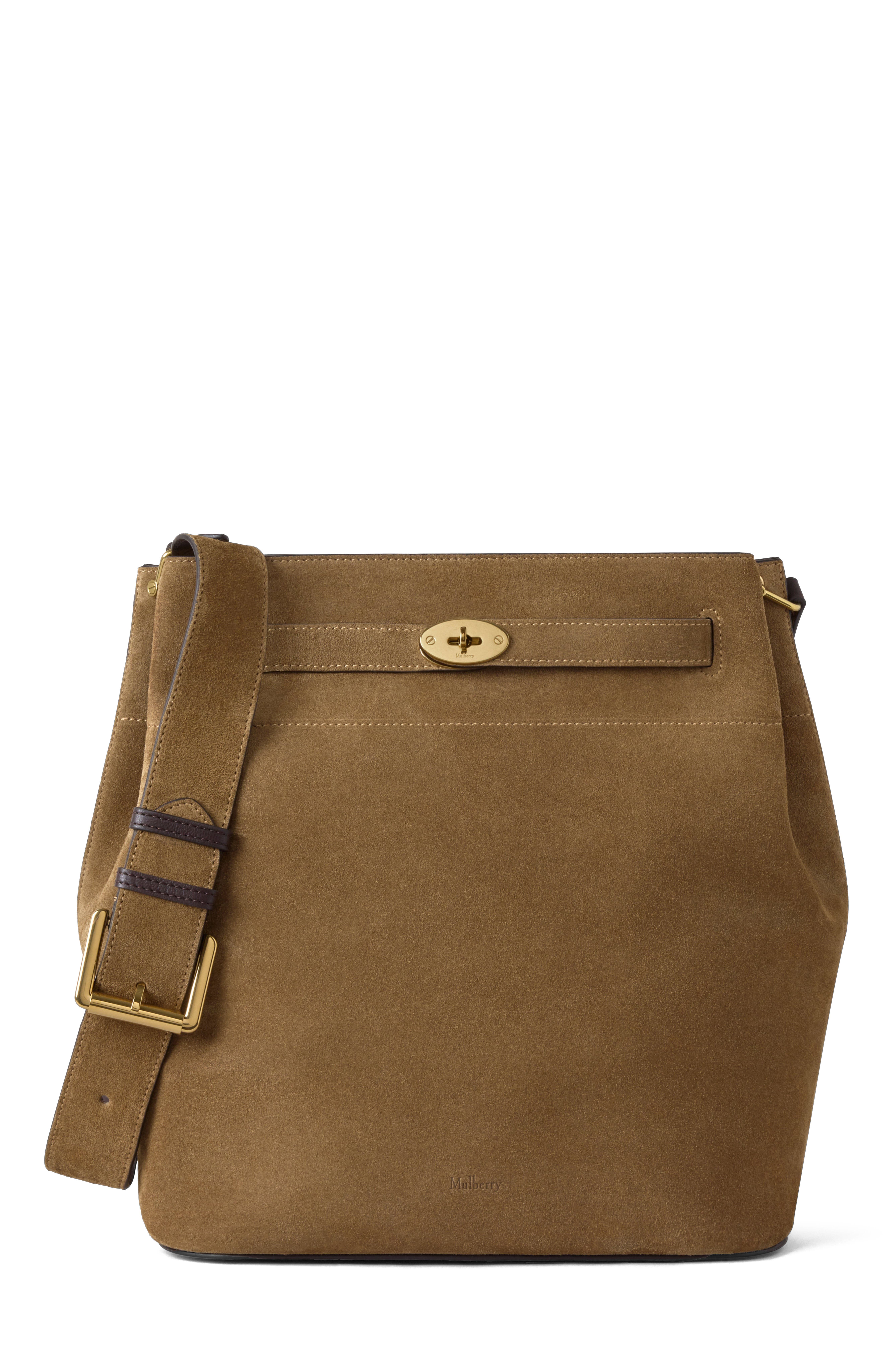 Mulberry Large Islington Bucket Suede, Main, color, 