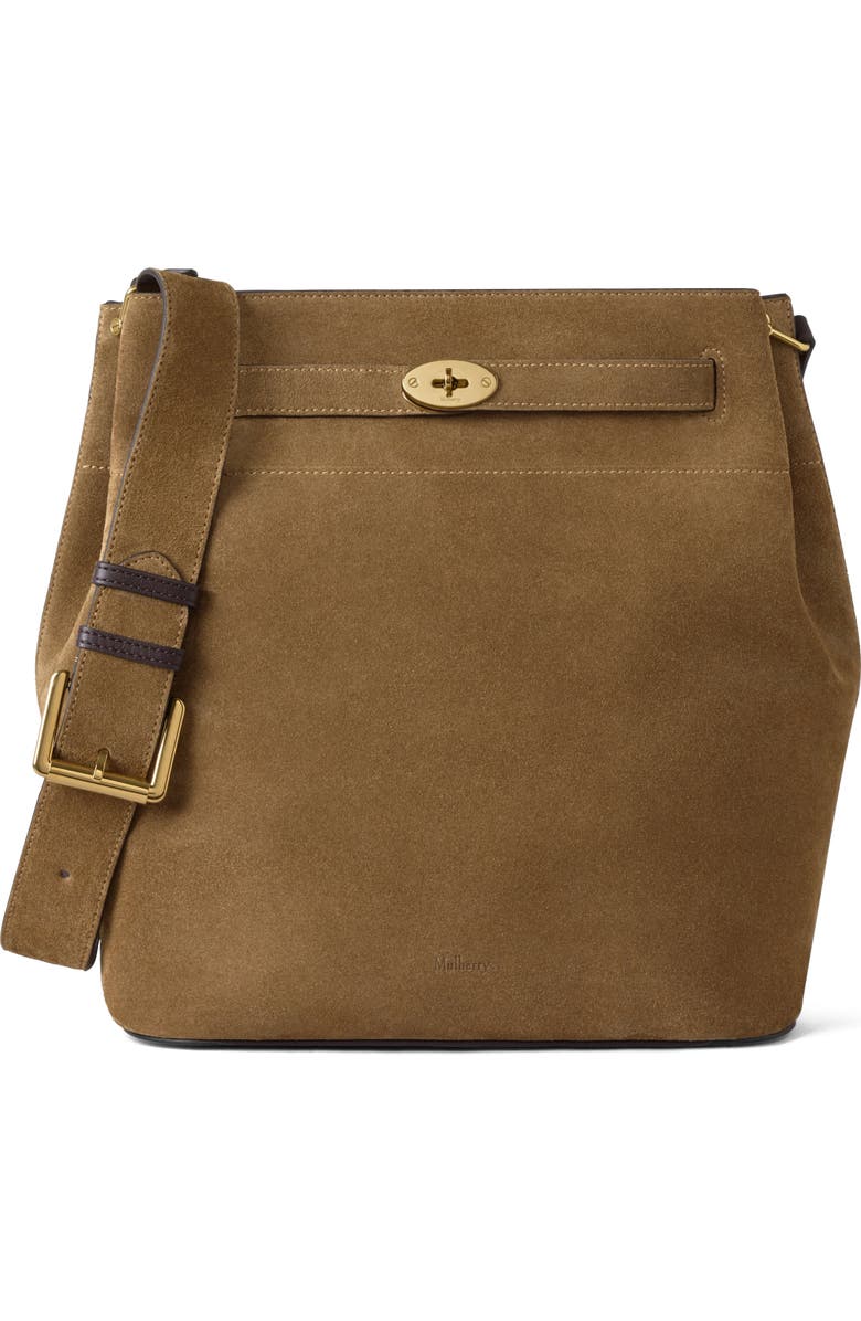 Mulberry Large Islington Bucket Suede, Main, color,