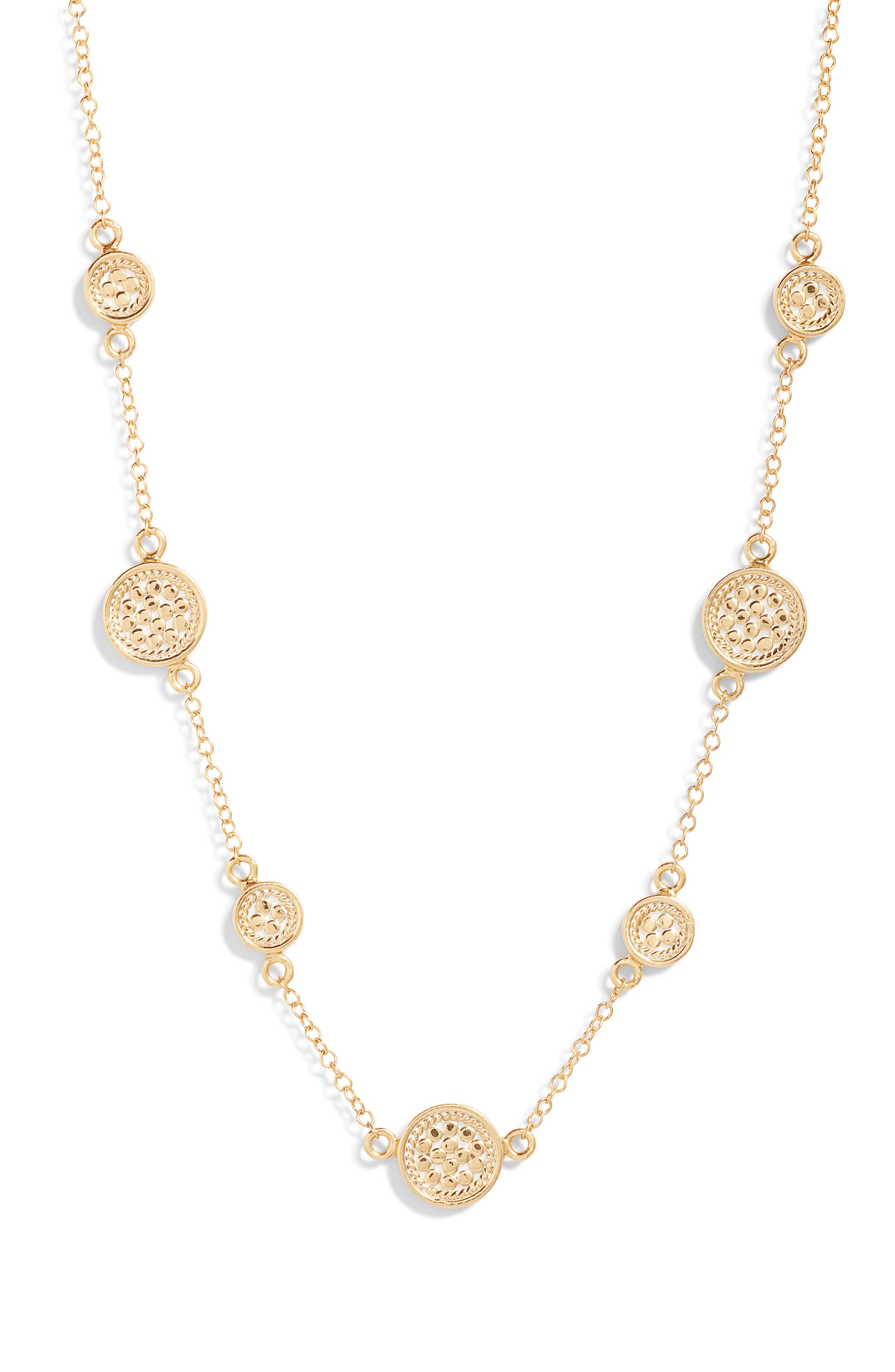 Anna Beck Classic Station Necklace in Gold 