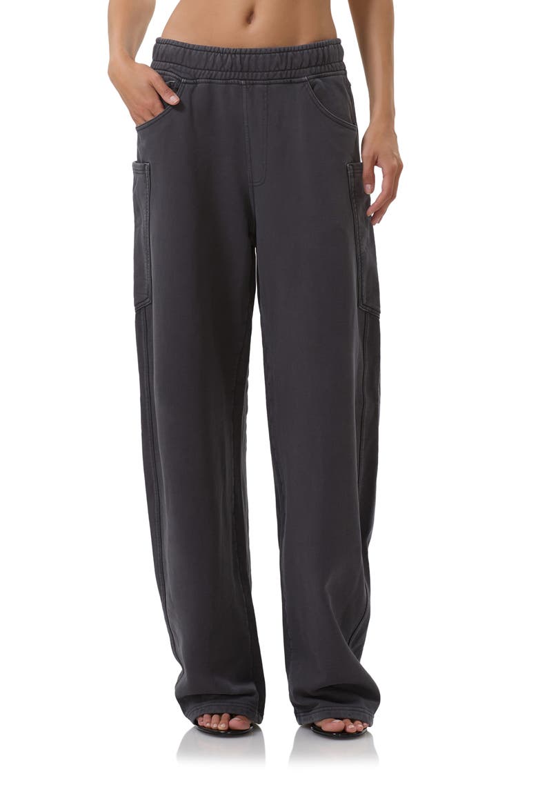 Ryan Cotton Barrel Sweatpants, Main, color, ONYX