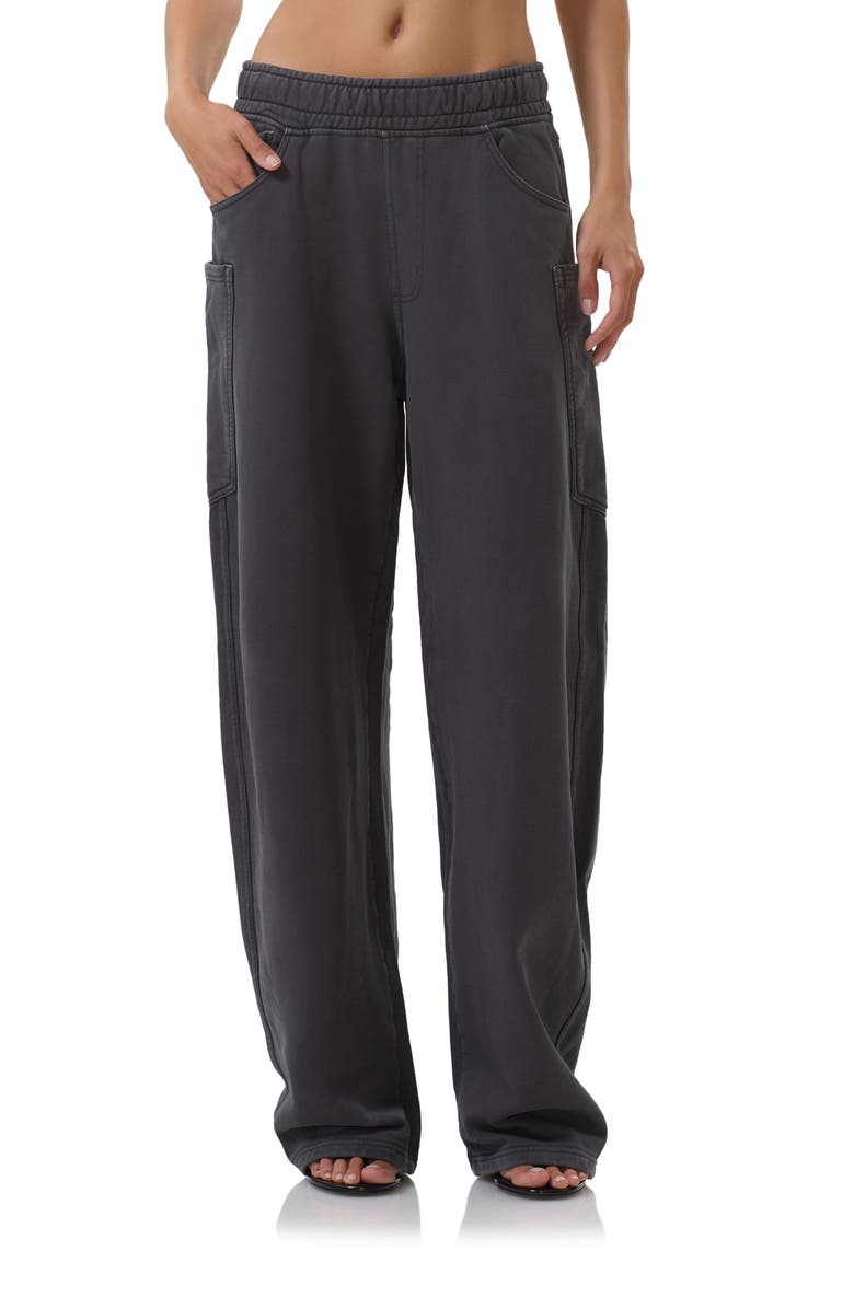 AFRM Ryan Cotton Barrel Sweatpants, Main, color, Onyx