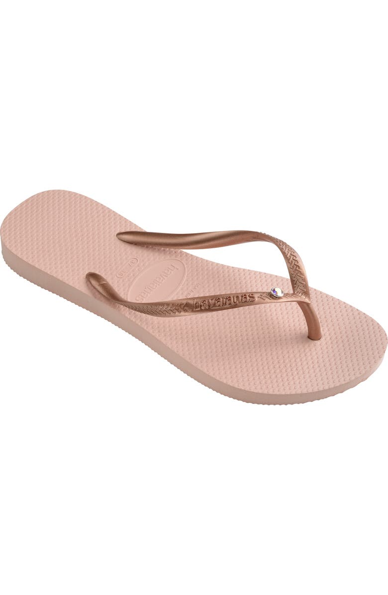 Havaianas Slim Crystal II Flip Flop, Main, color, Ballet