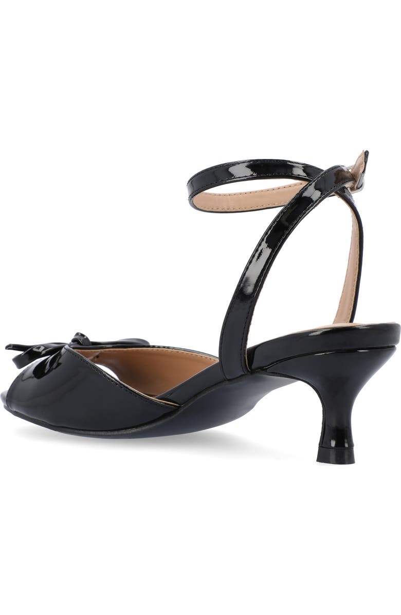 Journee Collection Jennifer Bow Ankle Strap Sandal, Alternate, color, Black