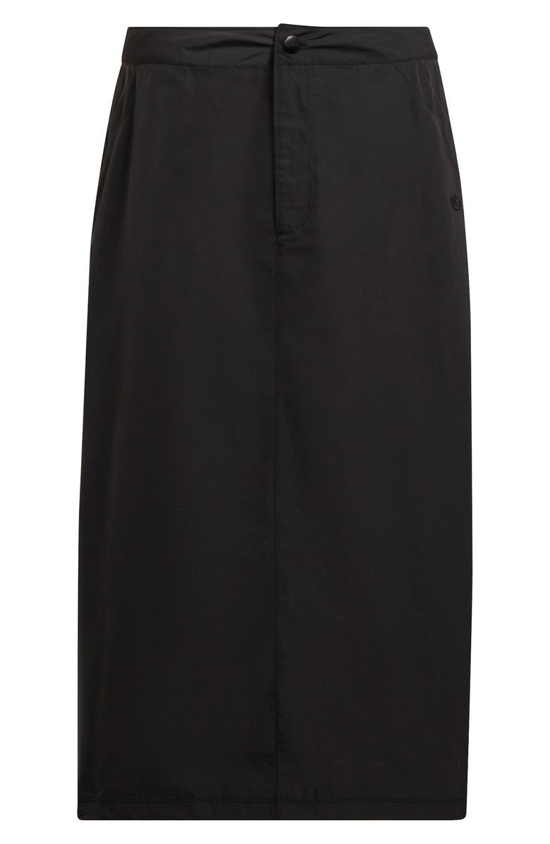 adidas Adicolor Zipper Recycled Polyester Midi Skirt, Alternate, color, 