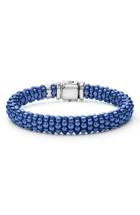 Blue Caviar Ceramic Rope Bracelet