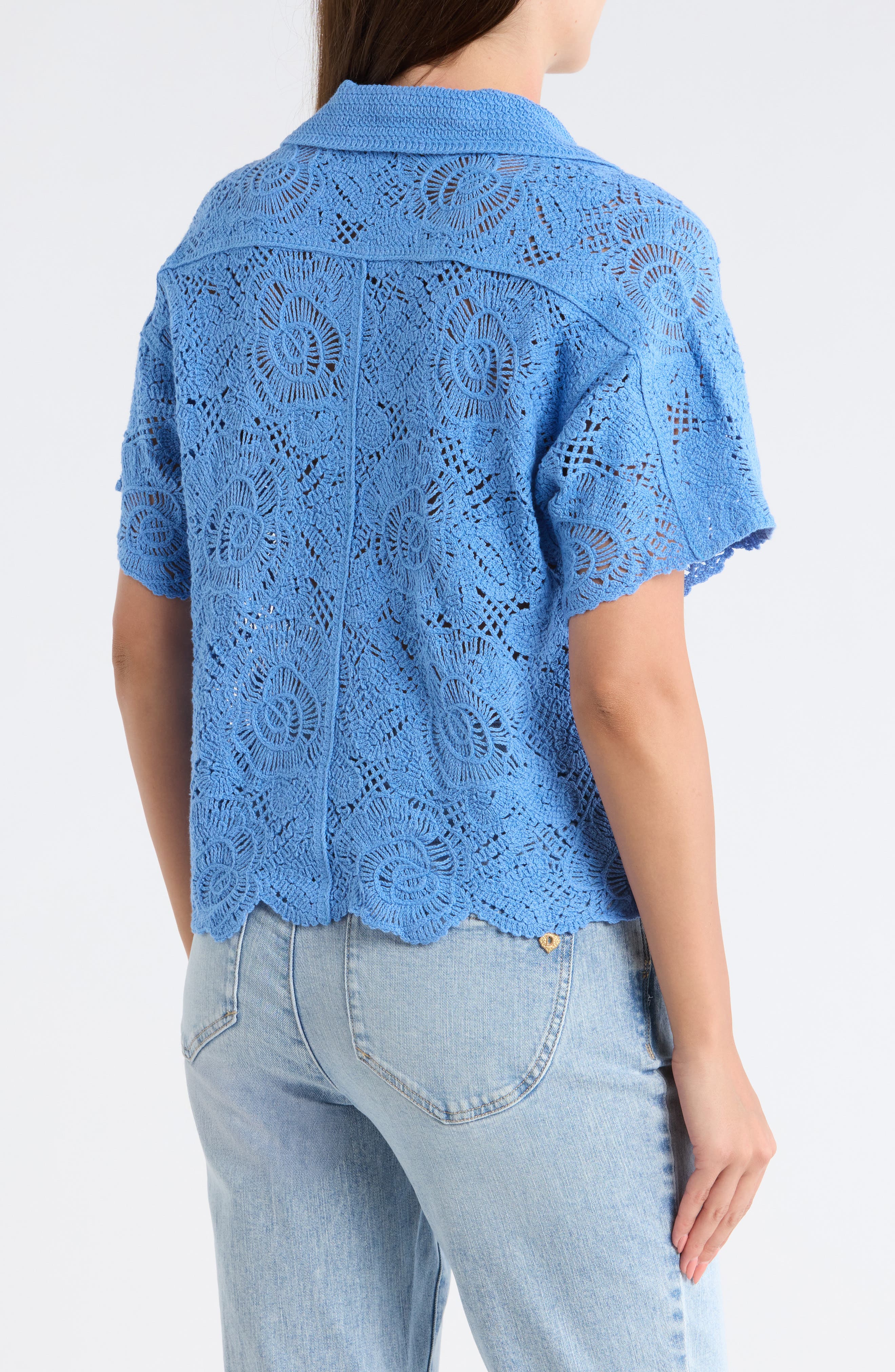 Short Sleeve Open Stitch Polo - image 4
