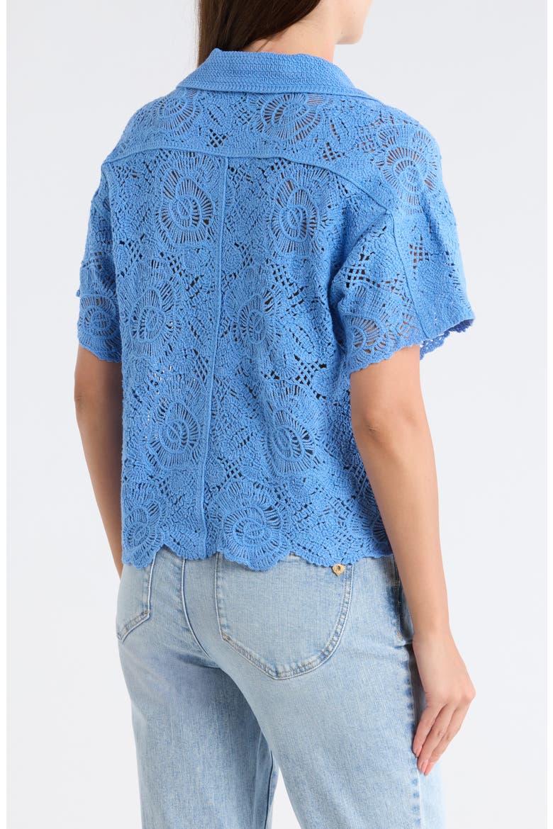 Short Sleeve Open Stitch Polo, Alternate, color, PROVENCE BLUE