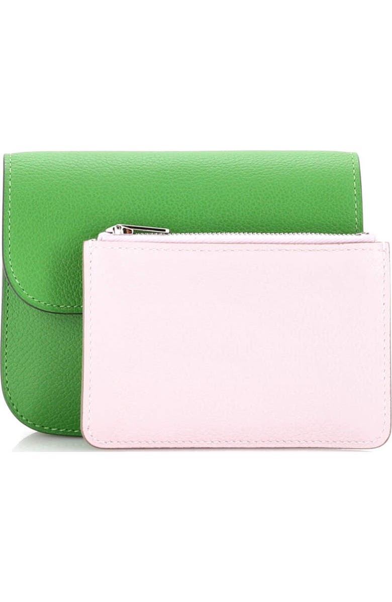 Pre-Owned Hermes Constance Slim Wallet Evercolor, Alternate, color, Vert Yucca