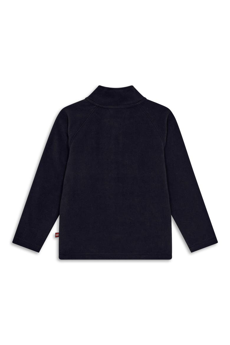 Kids' Fleece Quarter Zip Pullover, Alternate, color, BLACK