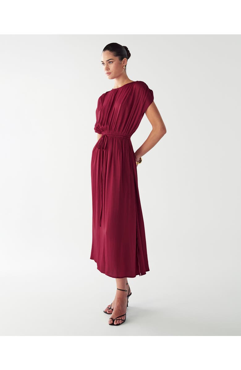 WILLA Carol Tucked Dress, Alternate, color, Burgundy