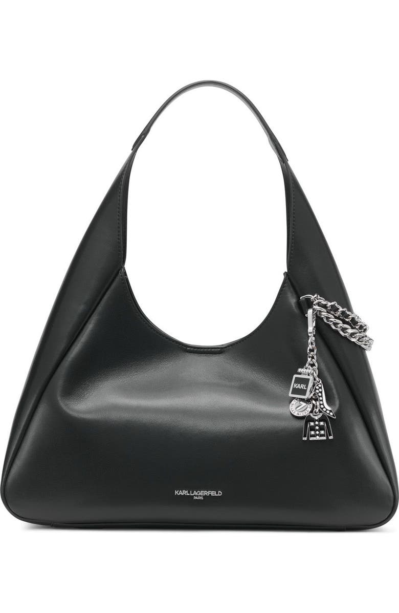 KARL LAGERFELD PARIS Delaine Medium Hobo Bag, Main, color,