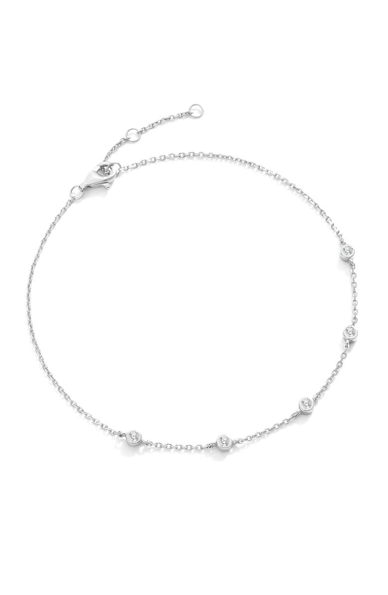 Mint & Lily Bezel Set Cubic Zirconia Bracelet, Main, color, Sterling Silver