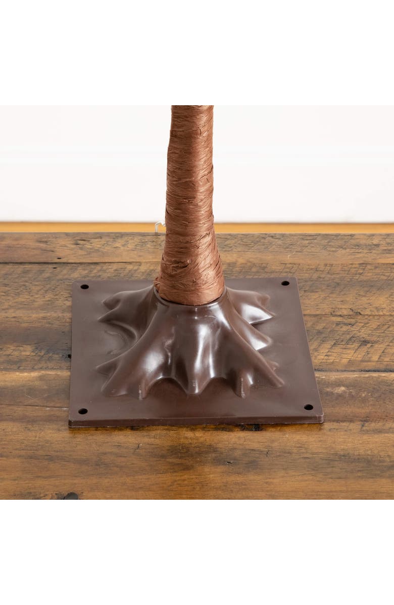 NEARLY NATURAL 3-ft Pre-Lit Autumn Eucalyptus Artificial Fall Tree with Pinecones, Berries and 36 Warm White LED Lights, Alternate, color, Orange