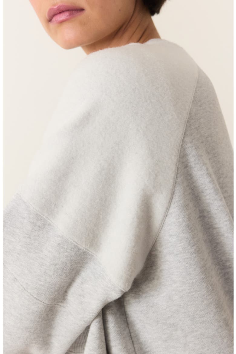 Cloud 9 Colorblock Crop Sweatshirt, Alternate, color, HEATHER GREY