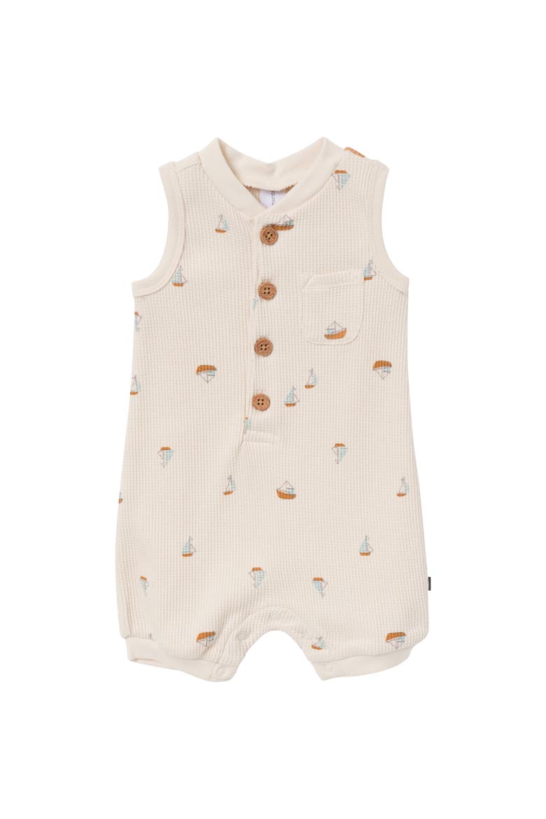 Sleeveless Short Romper, Main, color, Sailboat