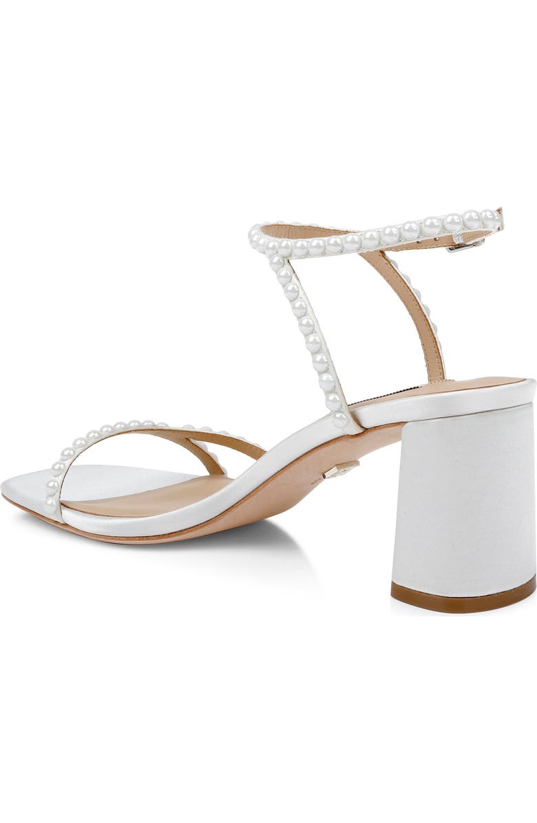 Badgley Mischka Collection Giabella Ankle Strap Sandal, Alternate, color, White Satin