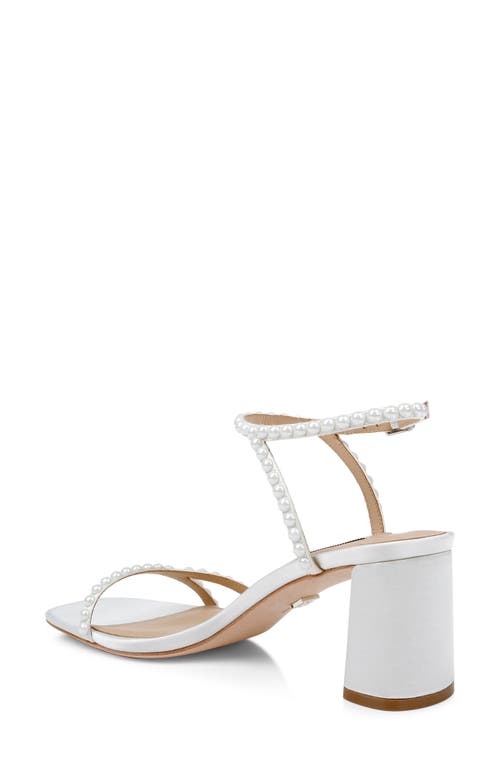 Badgley Mischka Collection Giabella Ankle Strap Sandal In White