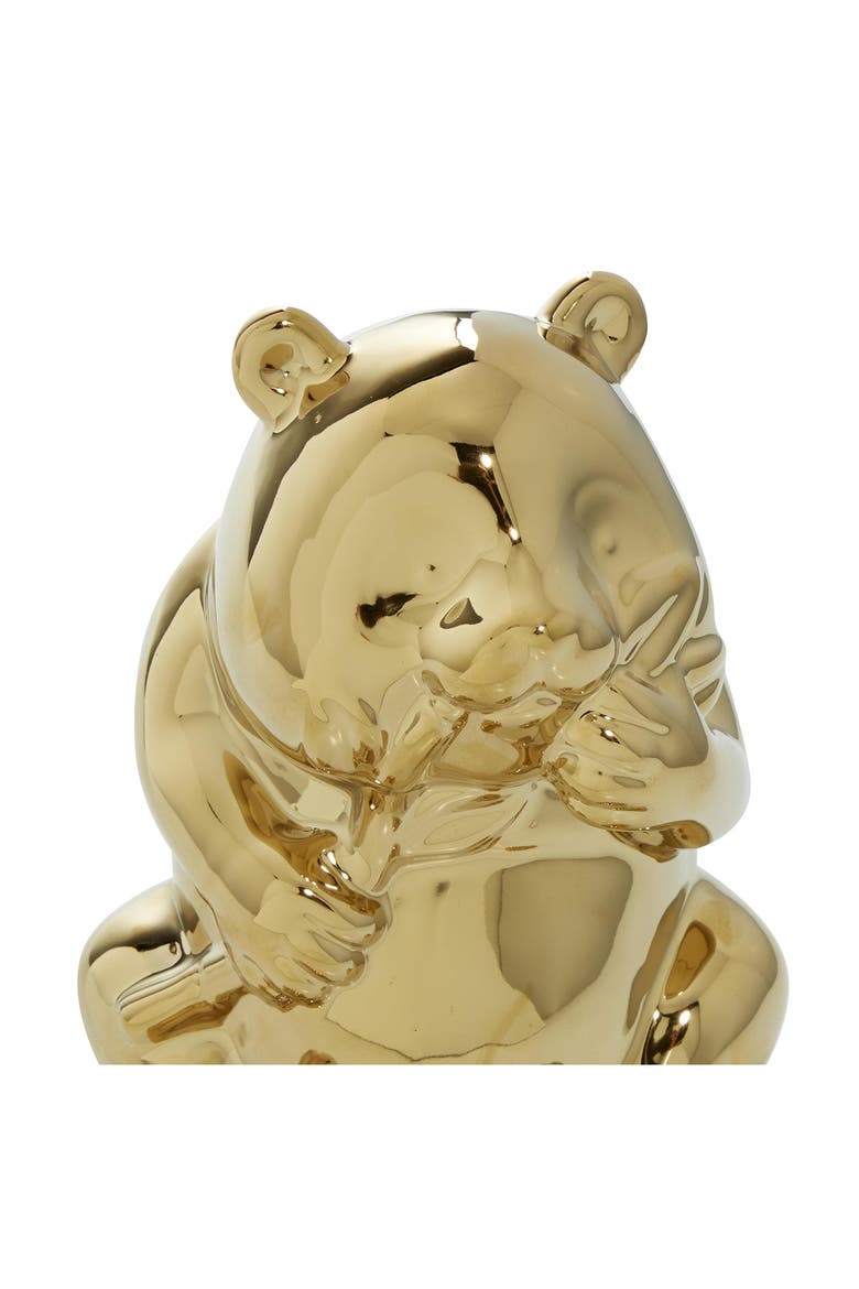 Glam Set of 2 Porcelain Animal Sculptures, Alternate, color, GOLD