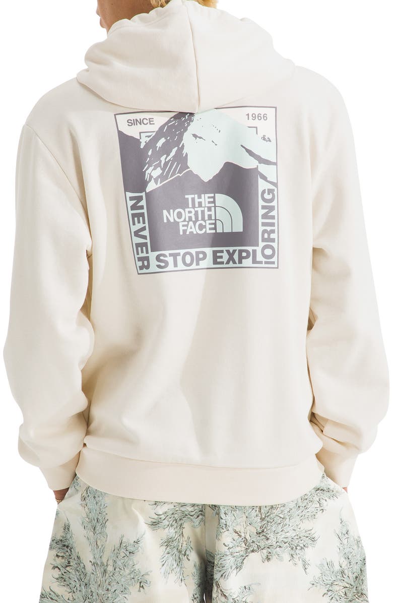 The North Face Mountain Scape Regular Fit Cotton Blend Hoodie, Alternate, color, White Dune