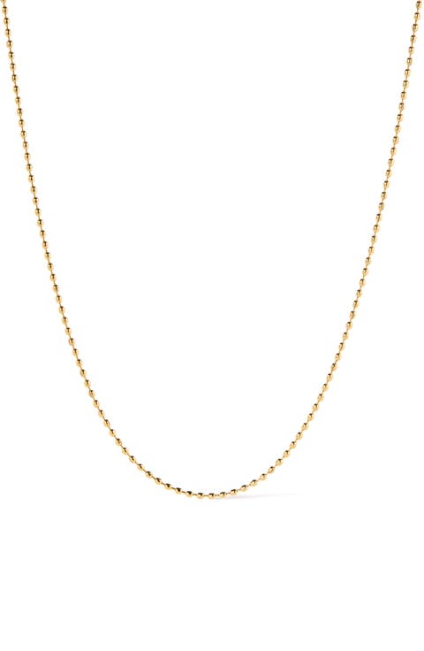 Dainty Gold Necklace - Gold Ball Chain