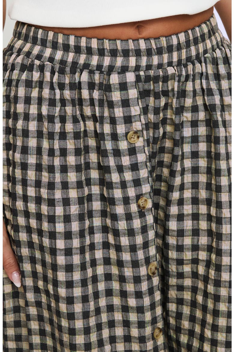Cartmel Check Maxi Skirt, Alternate, color, BLACK / CREAM