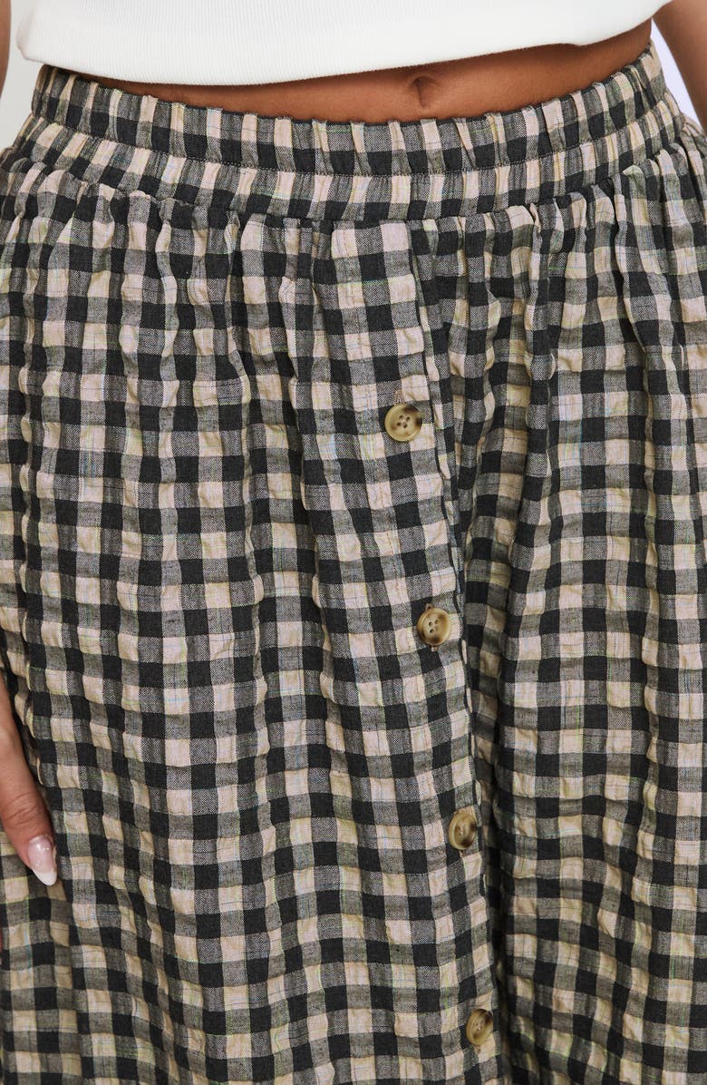 Princess Polly Cartmel Check Maxi Skirt, Alternate, color, Black / Cream