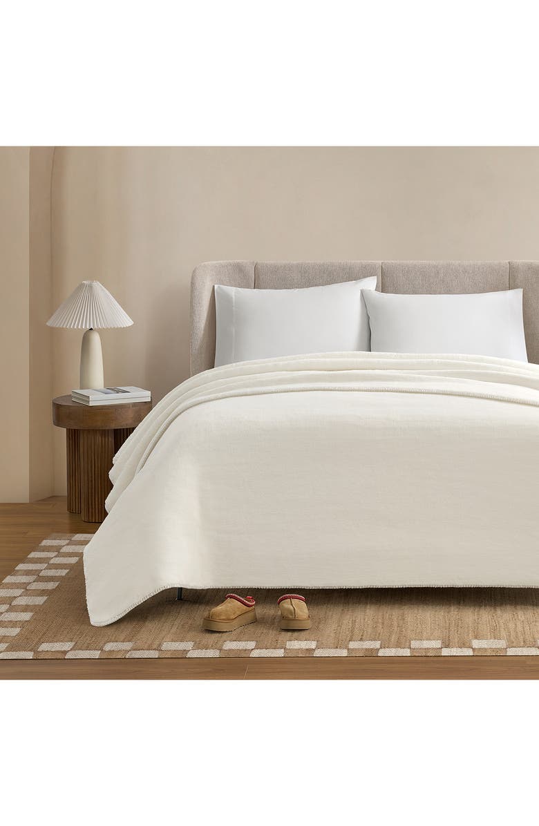 UGG<sup>®</sup> Whitecap Fleece Bed Blanket, Alternate, color, Snow