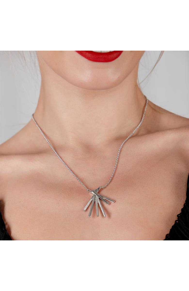 Lucy Quartermaine Fan Key Pendant, Alternate, color, Sterling Silver