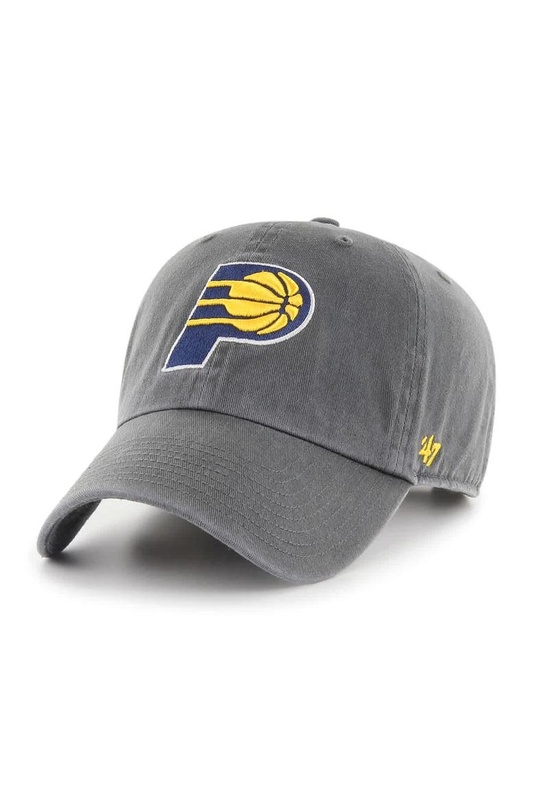 Men's '47 Charcoal Indiana Pacers Primary Logo Clean Up Adjustable Hat, Main, color, Charcoal