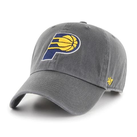 Men's '47 Charcoal Indiana Pacers Primary Logo Clean Up Adjustable Hat