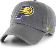 '47 Men's '47 Charcoal Indiana Pacers Primary Logo Clean Up Adjustable Hat