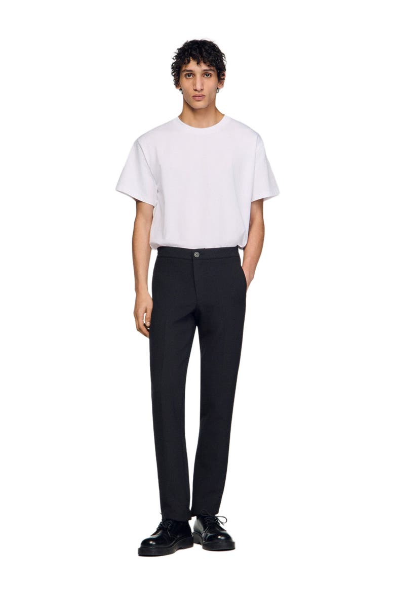 Jersey trousers, Alternate, color, Black