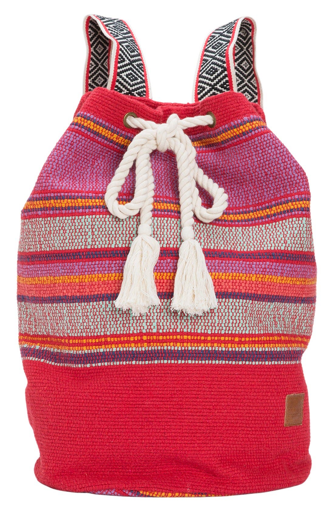 Billabong 'Bonfire Beachin' Drawstring Backpack, Main, color, 