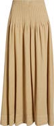 Treasure & Bond Pleat Accent Linen Blend Maxi Skirt