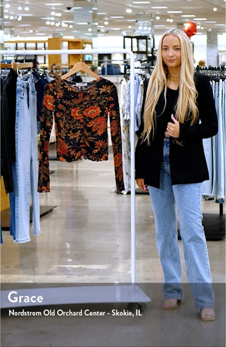 Dreamed of You Floral Ruched Long Sleeve Top, sales video thumbnail